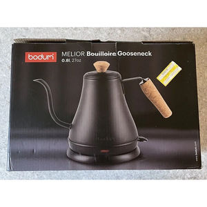 Bodum 11883-259US Melior Gooseneck Electric Water Kettle, 27 Ounces, Matte Black